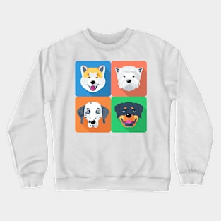 dog icon flat design Crewneck Sweatshirt